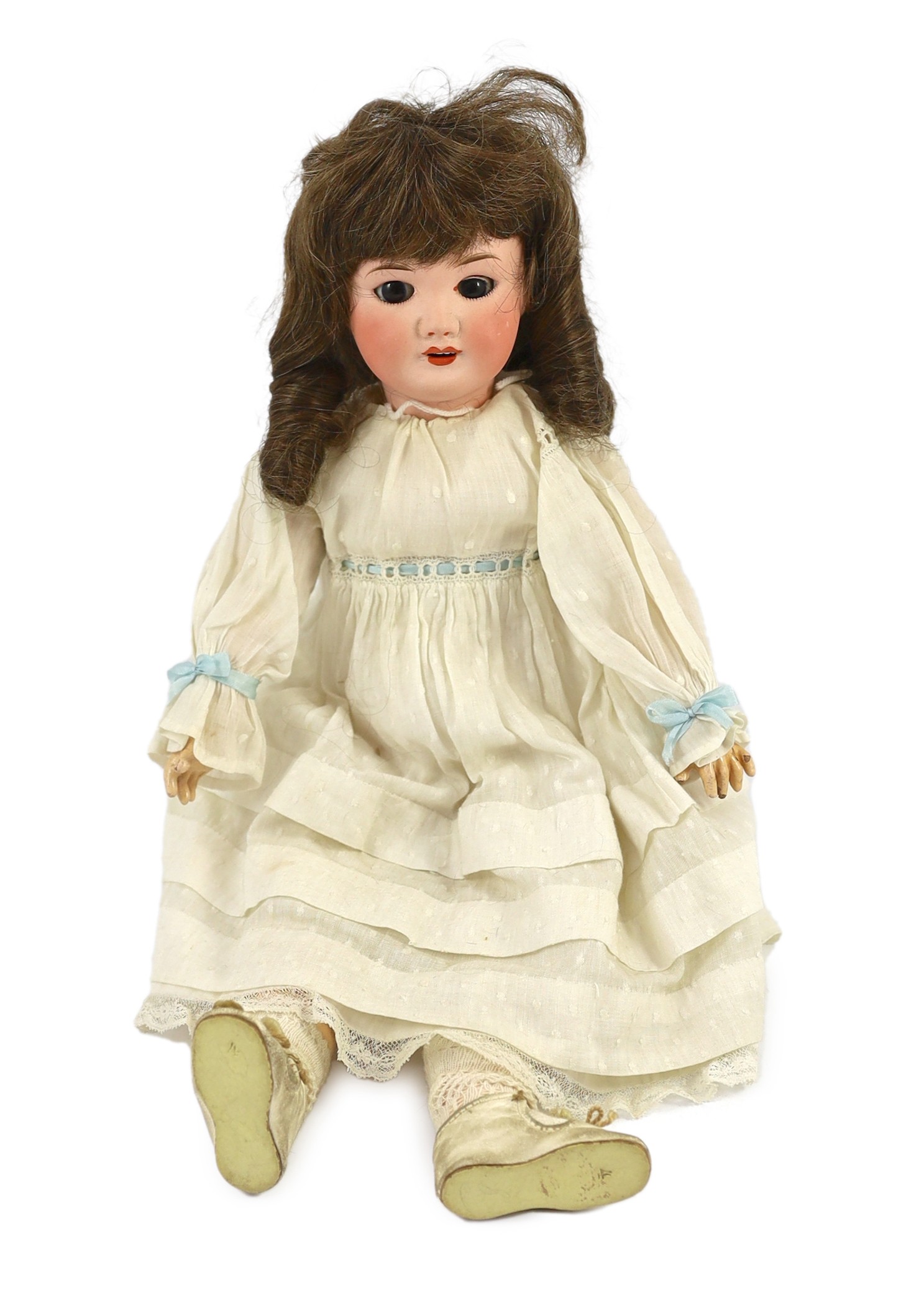 An SFBJ bisque doll, French, circa 1925, 16in.